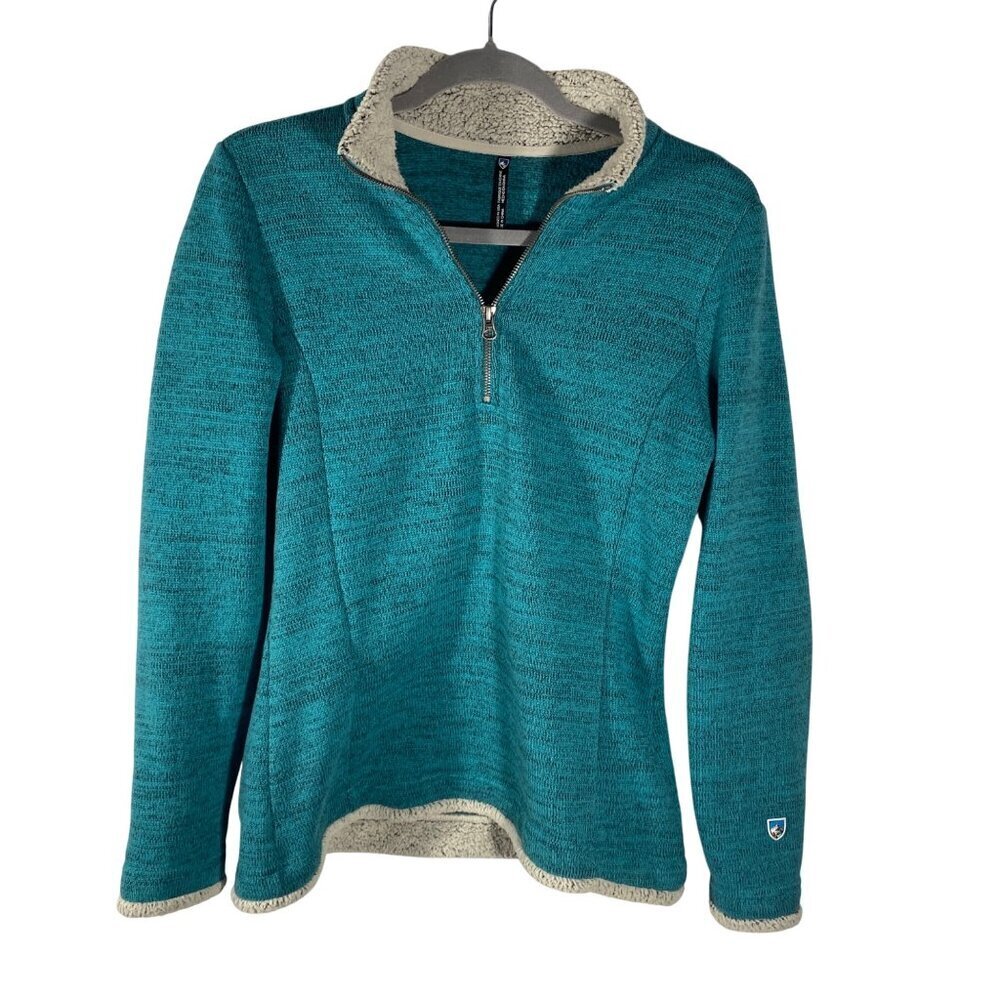 KUHL women’s Alfpaca Fleece Quarter Zip Pullover Sweater size M outdoor active